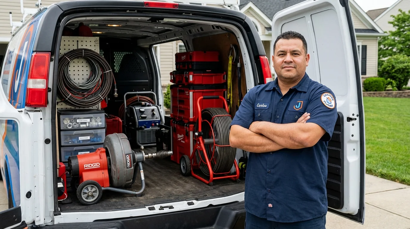 Professional drain cleaning equipment and Johns Plumbing LLC plumber in Olympia
